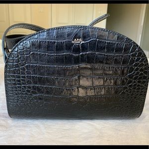 A.P.C Demi Lune bag in croc leather